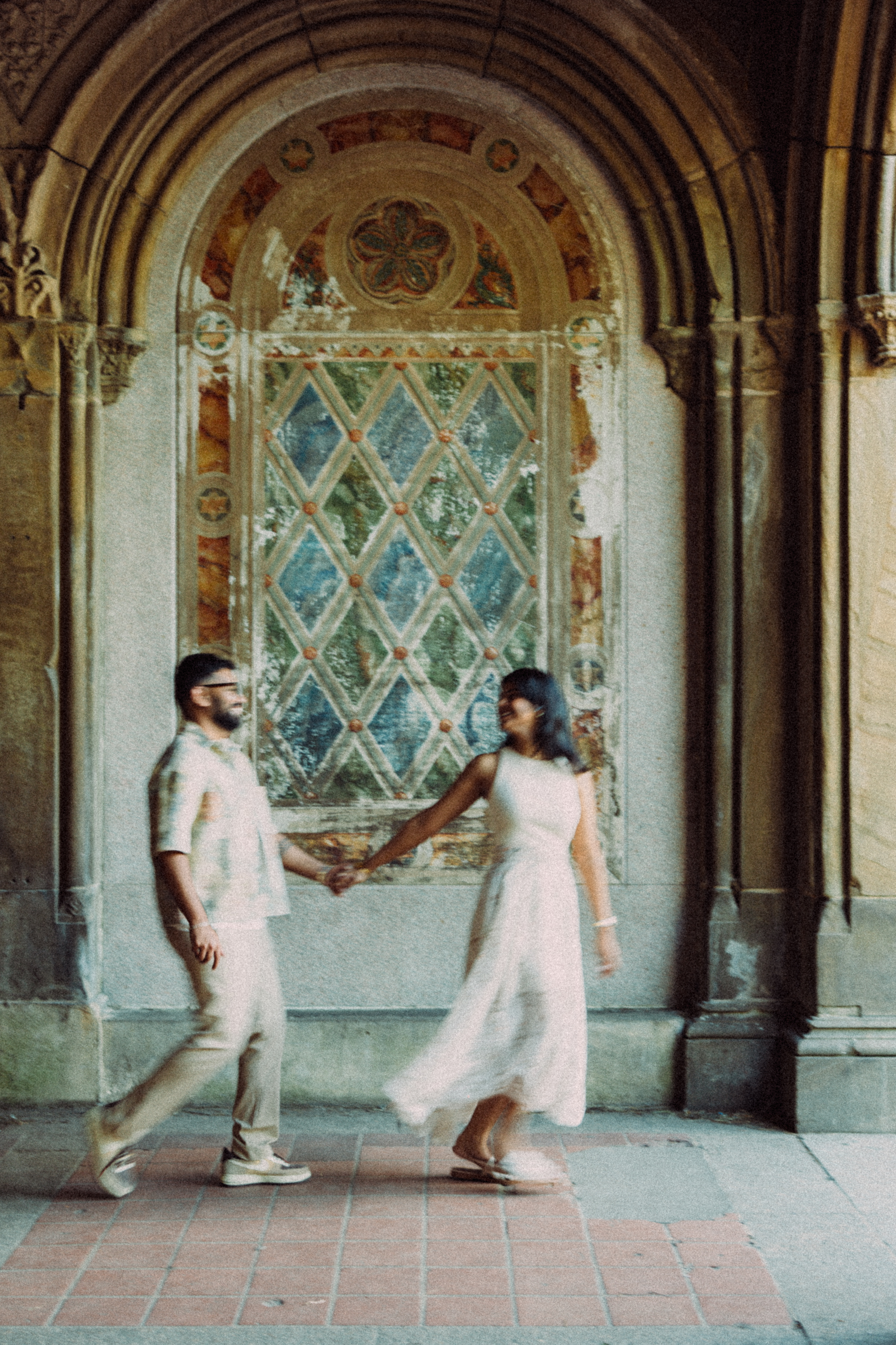 Anagha & Revanth share a tender moment during their NYC session.