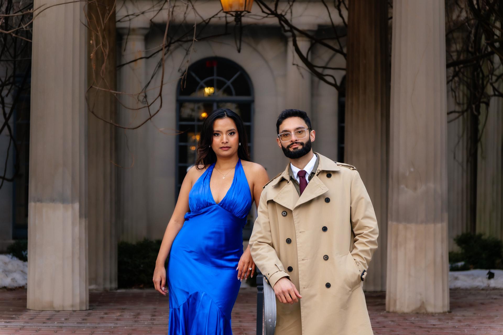 Karthik & Sowmya in an editorial portrait by Aakaara Studios.
